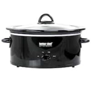 Better Chef 3 Quart Oval Slow Cooker with Removable Stoneware Crock